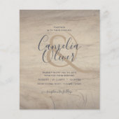 Papier Style Rustique Bois Typographie Budget Mariage (Devant)