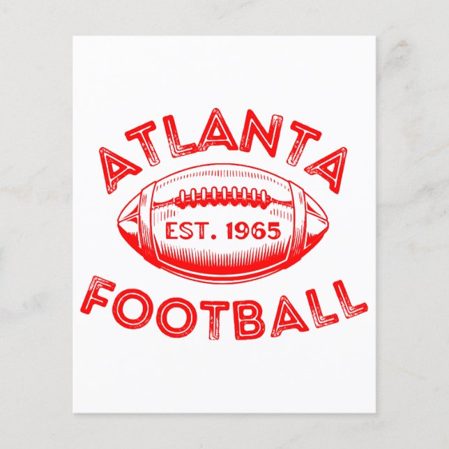 Papier Style Vintage de football Atlanta (Devant)
