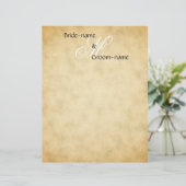 Papier Style Vintage de monogramme de mariage personnalis (Debout devant)