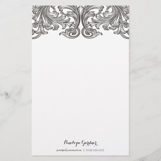 Papier Style vintage Stationnaire personnalisé (Devant)