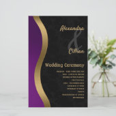 Papier Style violet et or (Debout devant)