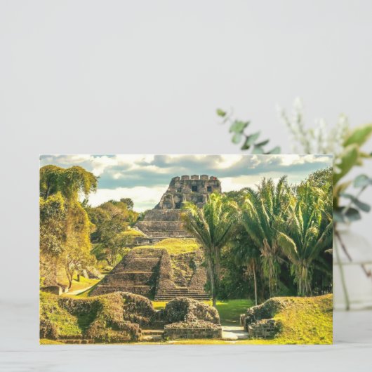 Papier stylisé Belize Xunantunich (Debout devant)