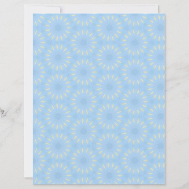 Papier Stylish Blue and Yellow Geometric scrapbook paper (Devant)