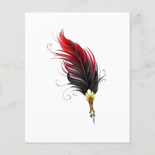 Papier Stylo rouge en plumes avec nib or