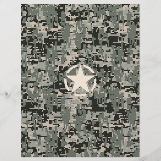 Papier Stylo Star sur le Camouflage numérique (Devant)