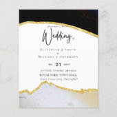 Papier Sublime Black Gold White Wedding Invitations (Devant)