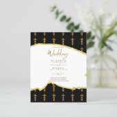 Papier Sublime BLack OR Blanc Mariage Invitations (Debout devant)