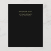 Papier Sublime BLack OR Blanc Mariage Invitations (Dos)