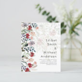 Papier Sublime Bourgogne Bleu Fleur sauvage Élégant Maria (Debout devant)