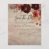 Papier Sublime Bourgogne Floral Mariage SAVE DATES Budget (Devant)