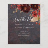 Papier Sublime Bourgogne Floral Mariage SAVE DATES Budget (Devant)