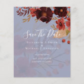 Papier Sublime Bourgogne Floral Mariage SAVE DATES Budget (Devant)