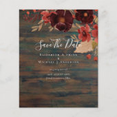 Papier Sublime Bourgogne Floral Mariage SAVE DATES Budget (Devant)