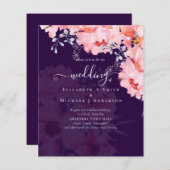 Papier Sublime MARIAGE en fleurs roses - BUDGET (Devant / Derrière)