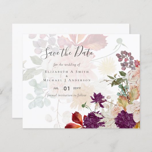 Papier Sublime Mulberry orange Floral Mariage Suite (Devant / Derrière)