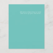 Papier Sublime Ocean Aqua Blue Gold Wedding Invitations (Dos)