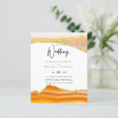 Papier Sublime Orange Gold Agate Wedding INVITE BUDGET (Debout devant)