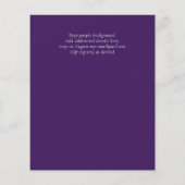 Papier Sublime Purple Or Agate Mariage INVITE BUDGET (Dos)