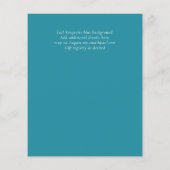 Papier Sublime TURQUOISE OR Agate Style Mariage Invitatio (Dos)