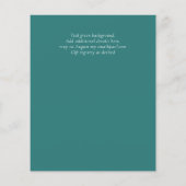 Papier Sublime TURQUOISE OR Agate Style Mariage Invitatio (Dos)