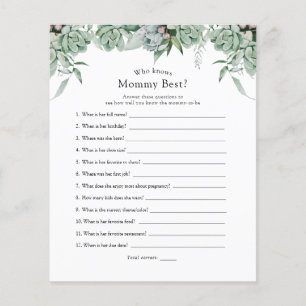 Papier Succulent et Eucalyptus qui connaît maman mieux