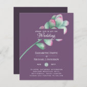Papier Succulent Pink Blush Mint Green Budget Mariage (Devant / Derrière)