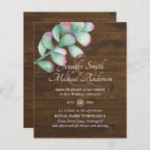Papier Succulent Pink Blush Mint Green Budget Mariage (Devant / Derrière)