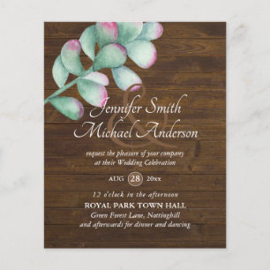Papier Succulent Pink Blush Mint Green Budget Mariage