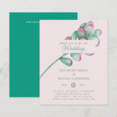 Papier Succulent Pink Blush Mint Green Budget Mariage (Devant / Derrière)