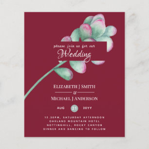 Papier Succulent Pink Blush Mint Green Budget Mariage