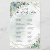 Papier Succulents eucalyptus or Match The Candy Bar (Devant)