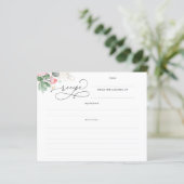 Papier Succulents Gold Greenery Fête des mariées Recette (Debout devant)