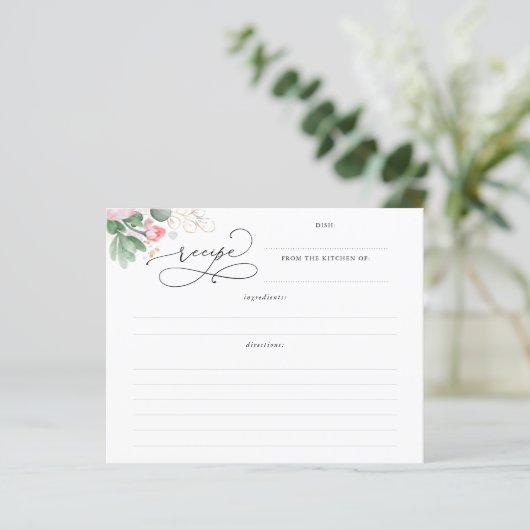 Papier Succulents Gold Greenery Fête des mariées Recette (Debout devant)