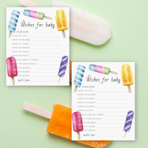 Papier Sucette glacée - Jeu de fête jeu de vœux pour bé