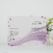 Papier Sugar Plum Tree Snowflakes Purple Wedple Wedding P (Debout devant)