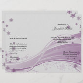 Papier Sugar Plum Tree Snowflakes Purple Wedple Wedding P (Devant / Derrière)