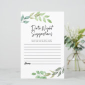 Papier Suggestions de soirée de jeu de Baby Shower Greene (Debout devant)