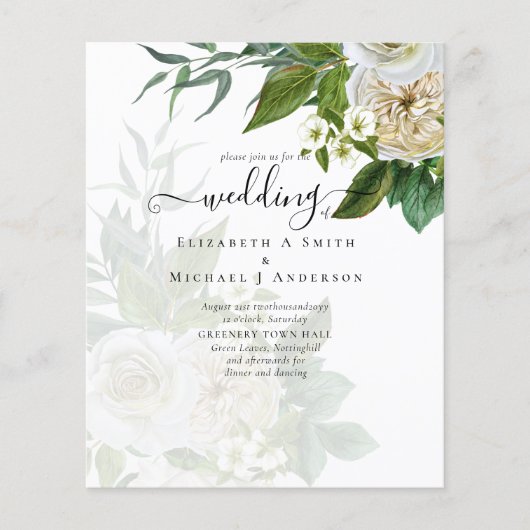 Papier Suite Mariage Sublime - Roses Blanches (Devant)