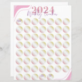 Papier Suivi de perte de poids 2024 | Suivi de progressio (Devant / Derrière)