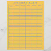 Papier Suivi des affectations pour les étudiants Pratique (Dos)