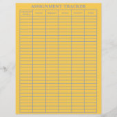 Papier Suivi des affectations pour les étudiants Pratique (Devant)