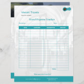 Papier Suivi des frais de déplacement MT (Devant / Derrière)