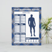 Papier Suivi des mesures corporelles masculines Graphique (Debout devant)