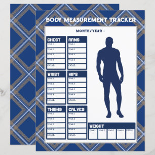 Papier Suivi des mesures corporelles masculines Graphique