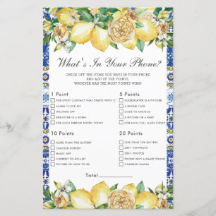 Papier Summer Lemon Floral Baby What's In Your Phone Game