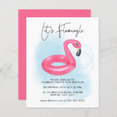 Papier Summer Pool Party Flamant rose rose Ado Anniversai (Devant / Derrière)