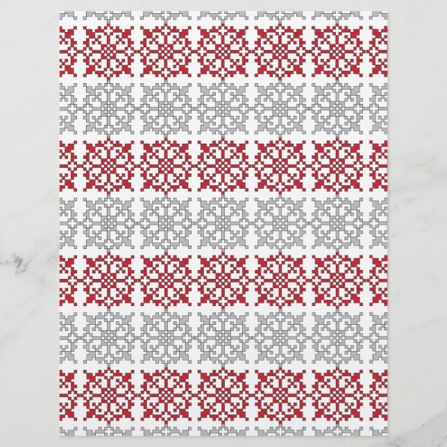 Papier SUN traditionnel letton motif géométrique I (Devant)