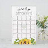 Papier Sunflower Bingo Fête des mariées Jeu (Debout devant)