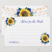 Papier Sunflower Blue Roses Lumières Conseil de Fête des  (Devant / Derrière)