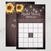 Papier Sunflower Bourgogne Fête des mariées Bois Jeu de B (Devant / Derrière)